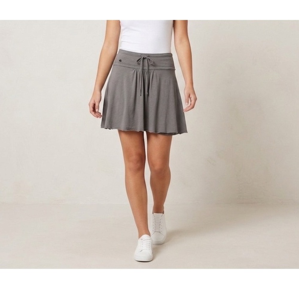 Abercrombie & Fitch Mini Skirt L Gray Pleated Y2K Athleisure Lounge Beach Sporty